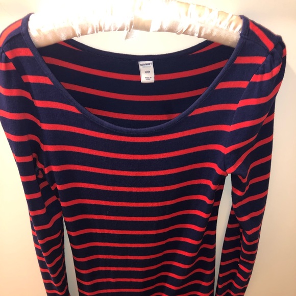 Navy & red striped sweater dress - Picture 1 of 2